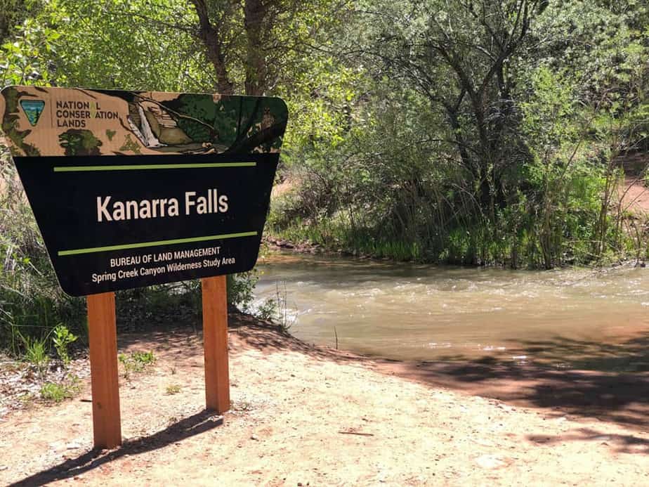 Kanarra Falls Trail sign