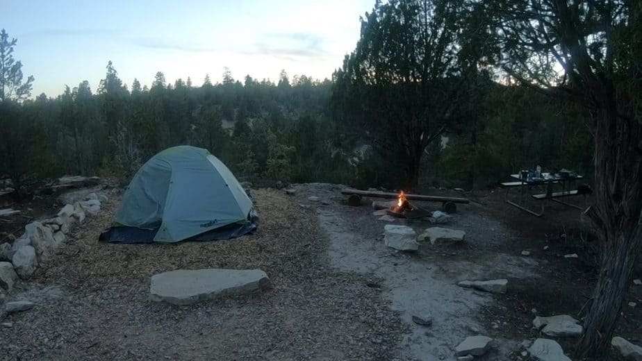 campsite at Zion Ponderosa 