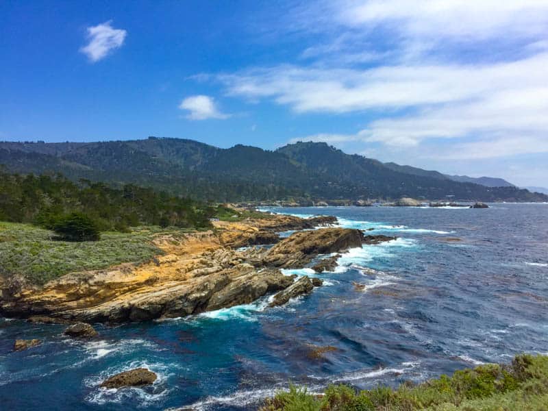 Point Lobos State Reserve, California, Ocean and mountains