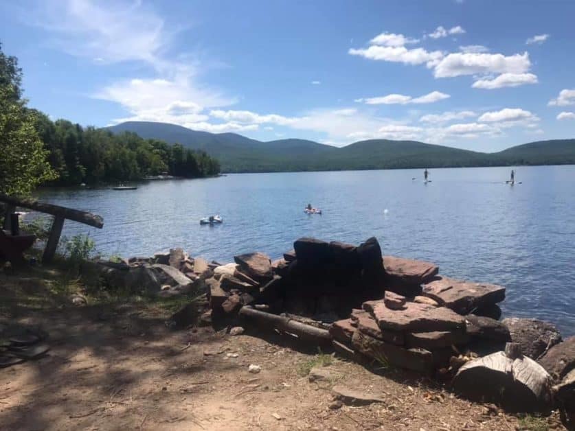 Lake with mountains in Adirondack State Park