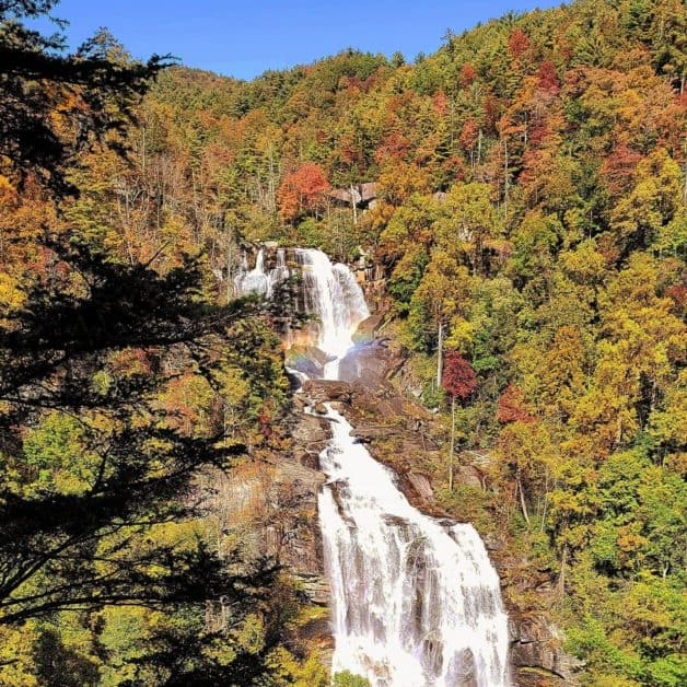 Whitewater falls on Southeast USA road trip 