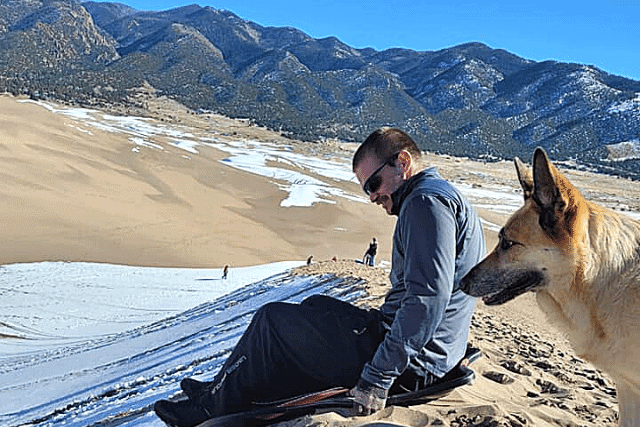 Sliding at Great Sand Dunes National Park- Last stop on Texas to Colorado Road Trip 