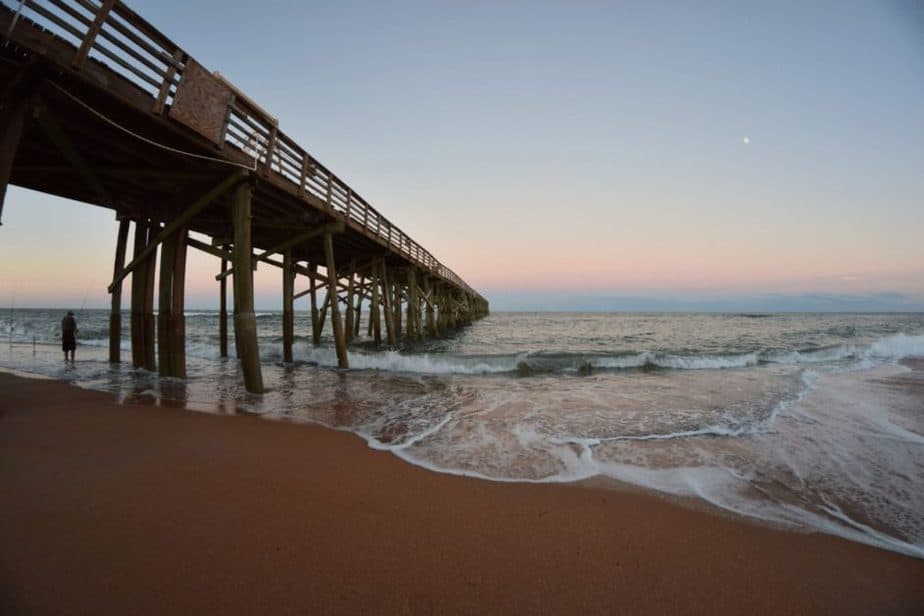 Pier at Flagler Beach during weekend getaway in the USA 