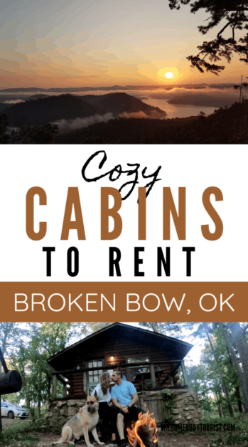 cozy cabins to rent Broken Bow Oklahoma Pin