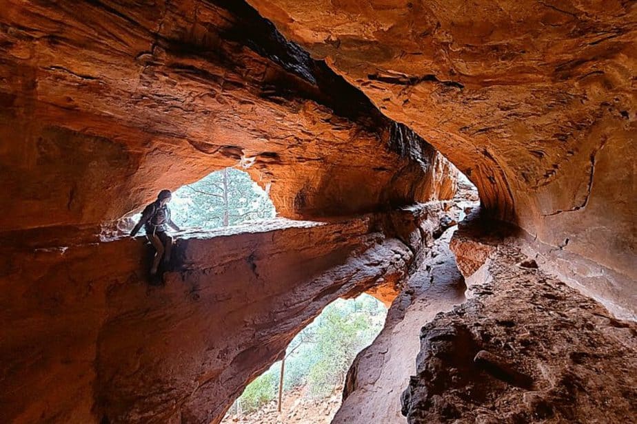 Hidden cave on Soldiers Pass trail in Sedona