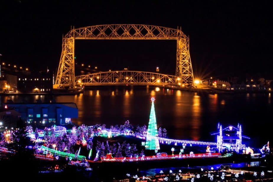 Christmas light festival in Duluth, MN