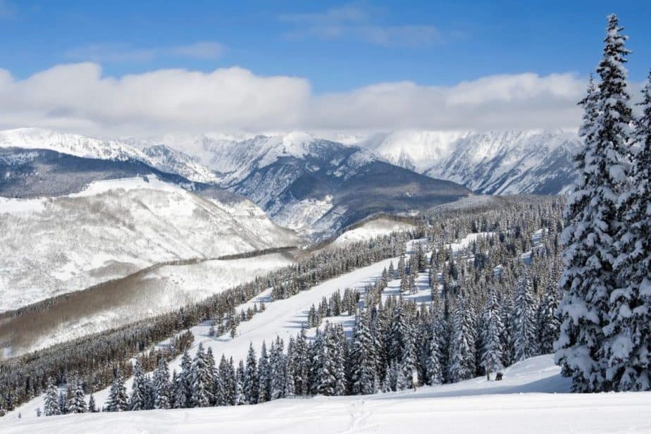 ski hill in VAil Co