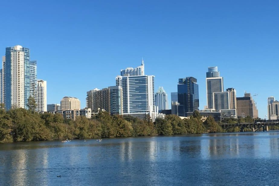 lady bird lake in Austin with dogs