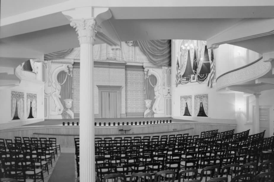 black and white picture of Ford Theater 