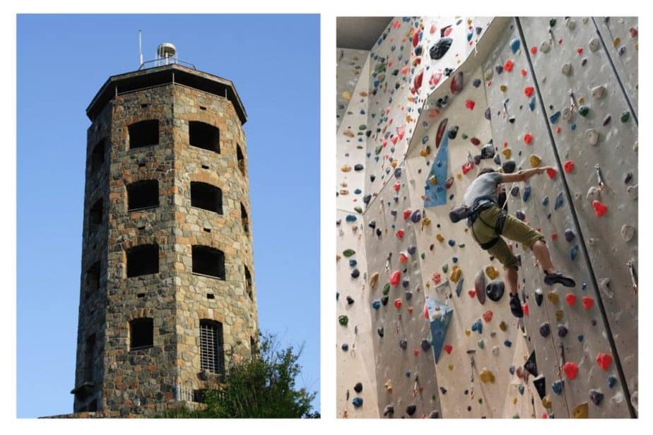 Enger tower in duluth mn and indoor rock climbing at vertical endeavers 