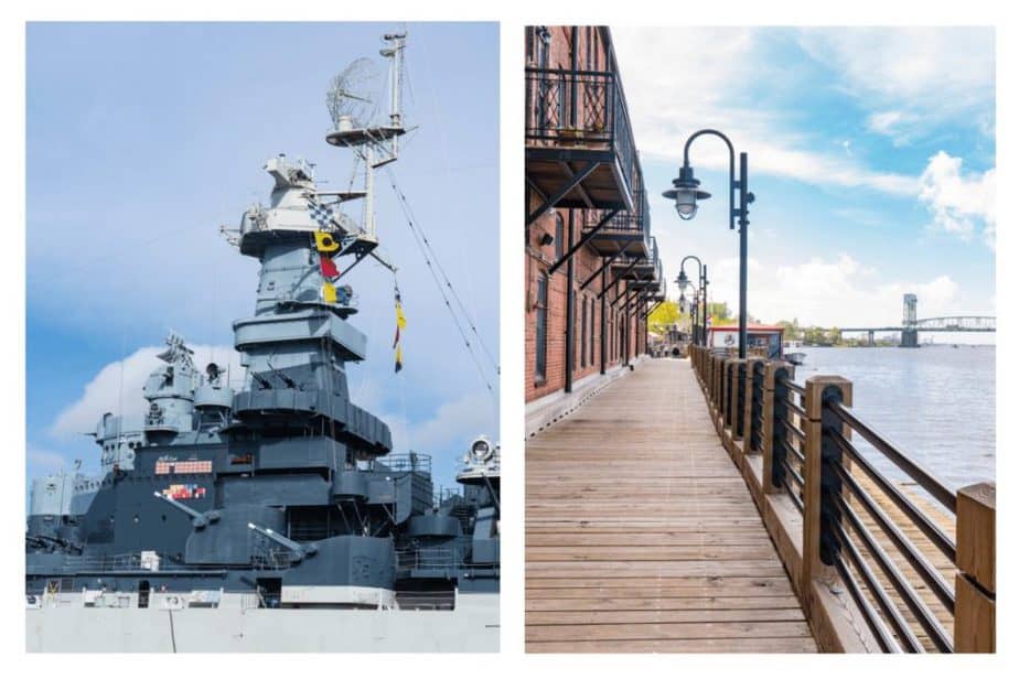 Wilmington battleship and Riverwalk