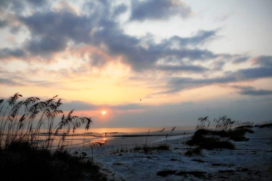 sunrise at Masonboro island reserve