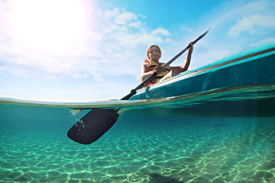 kayaking in Kailua, Hawaii 