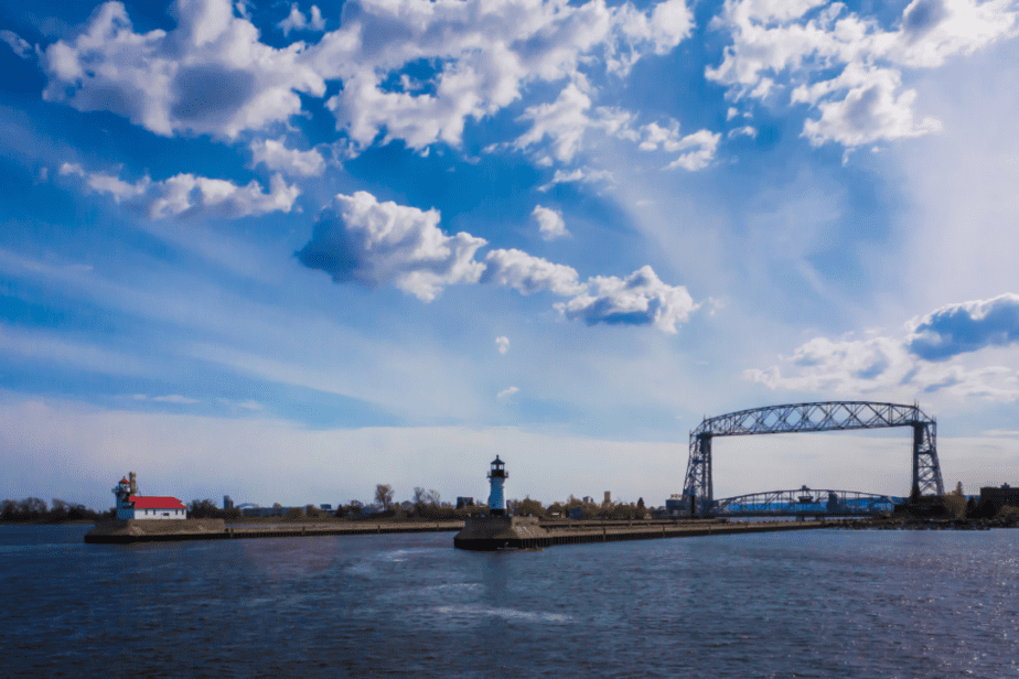 Duluth, MN Lift Bridge and Lake Superior 