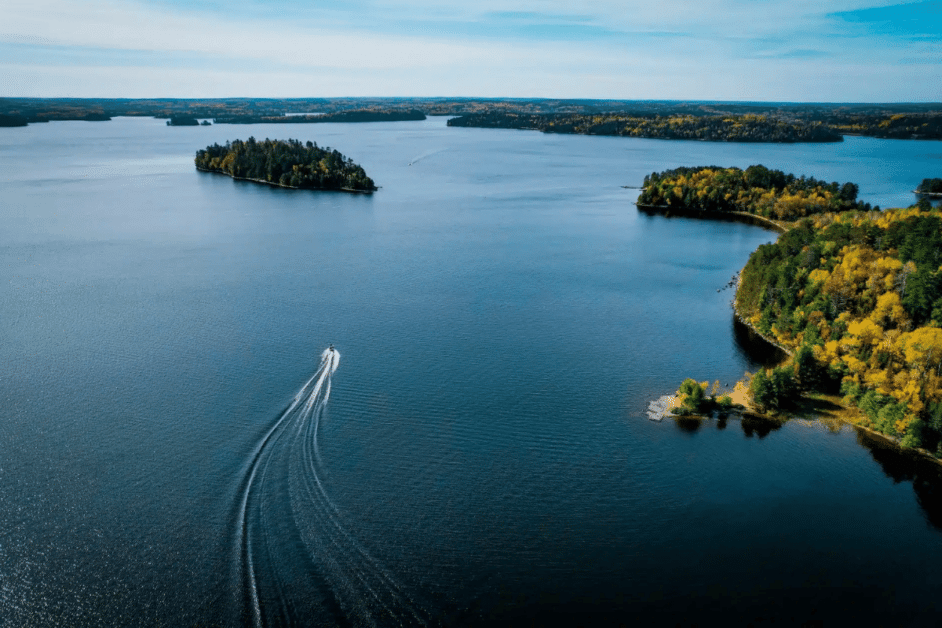 Drone shot of Crane Lake- weekend trip from Minneapolis. 