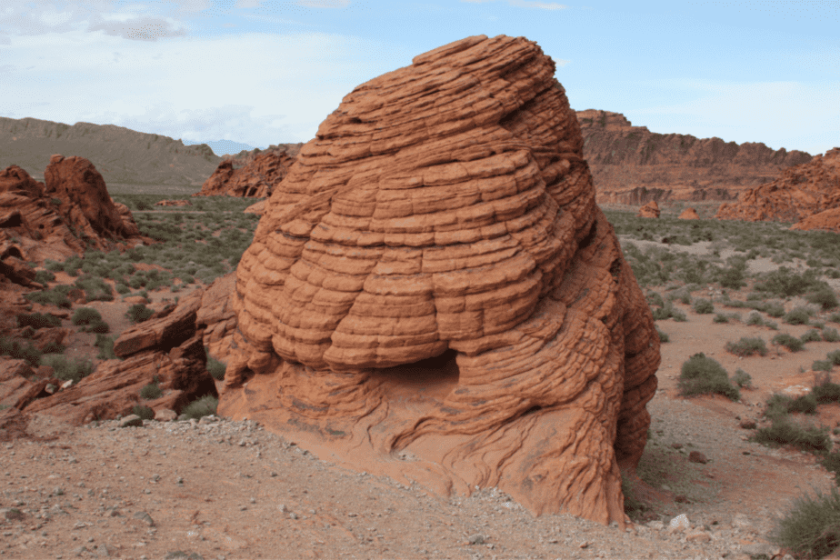 beehive rock near the entrance of valley of fire
