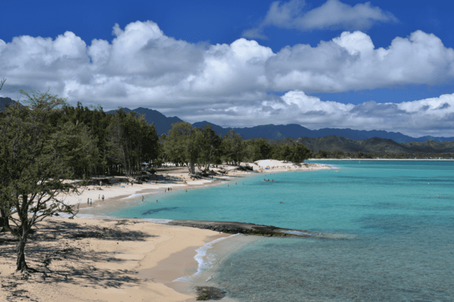 kailua beach hawaii overlook