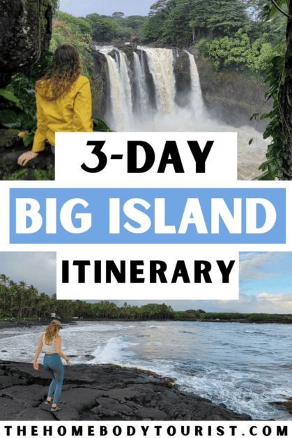 one weekend on the big island pin for pinterest
