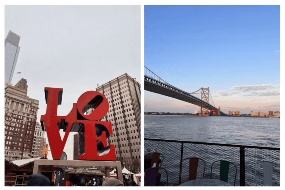 Philadelphia LOVE Park and Deleware Waterfront -things to do in Philly.