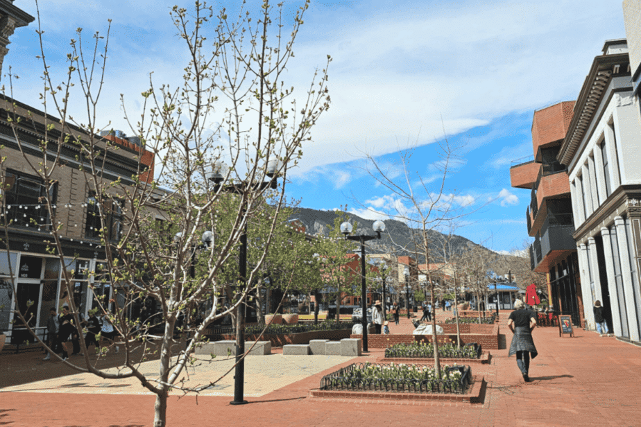 downtown boulder in the spring