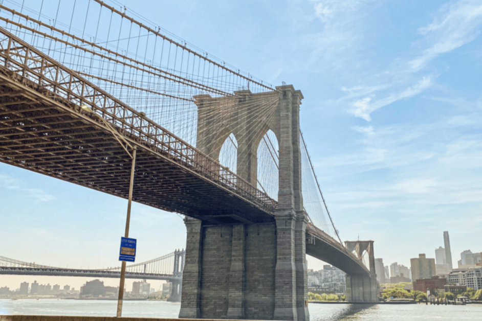 Brooklyn bridge during one weekend in new york city 