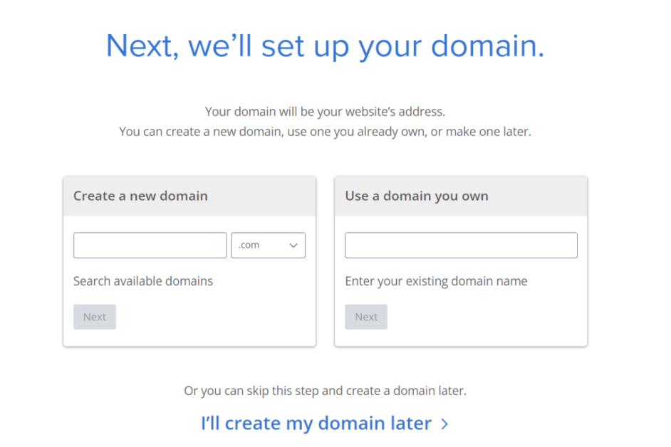 how to start a blog for beginners- choosing a domain screenshot