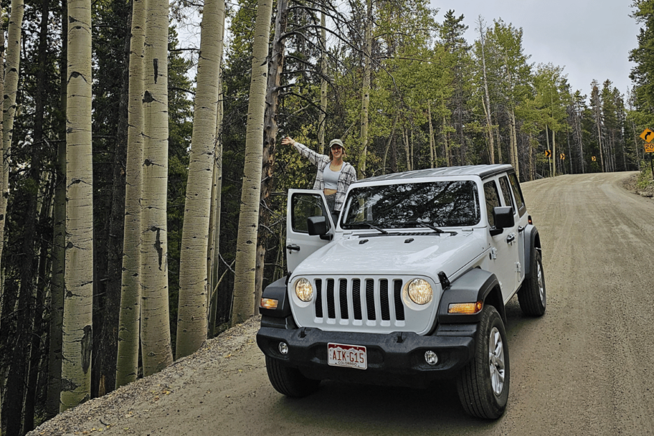 how to get to idaho springs- jeep on road 