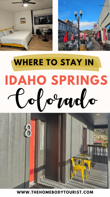 where to stay in idaho springs colorado- pin for pinterest