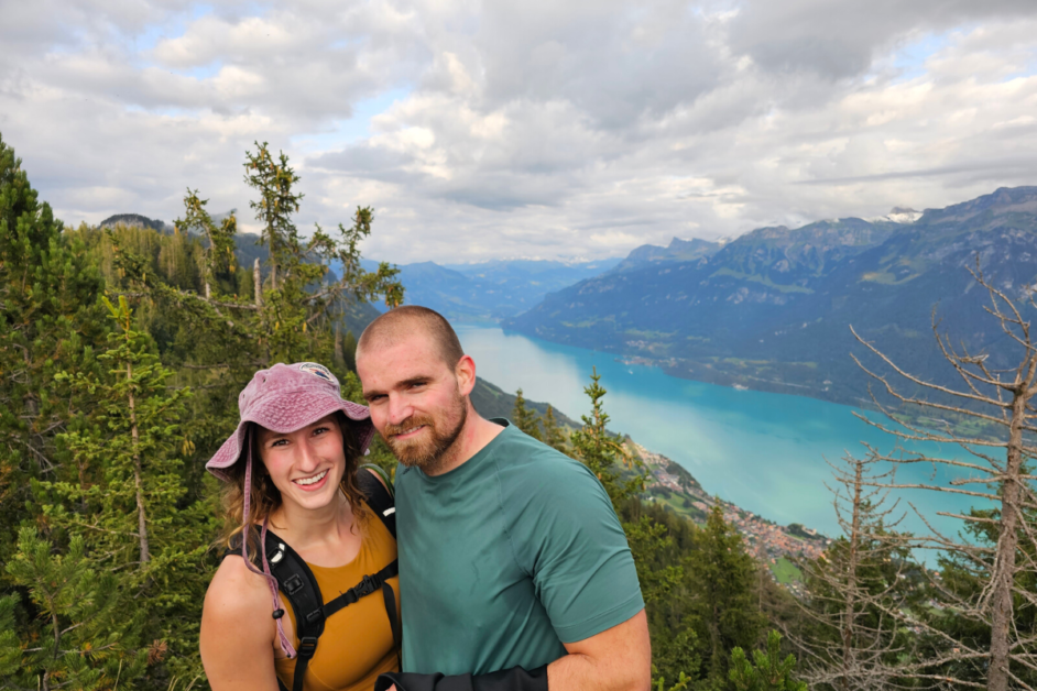 two people hiking harder kulm-best hike near interlaken 