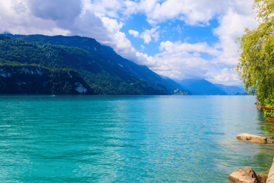 kayaking on lake brienz. best things to do in the jungfrau region of switzerland