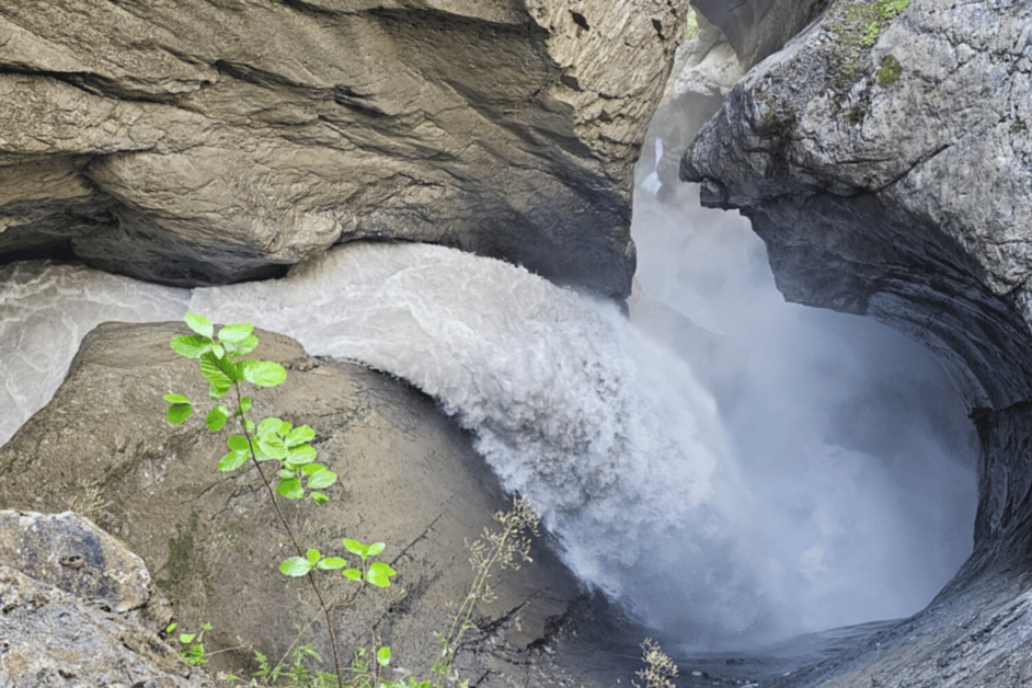 trummelbach falls- waterfall in a cave 