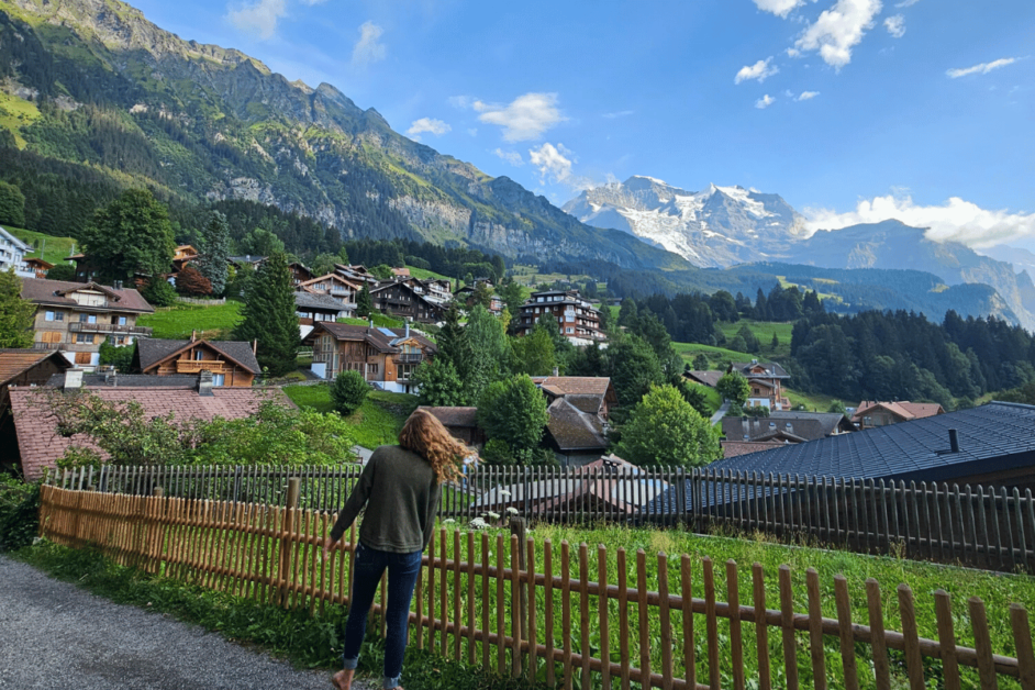 walking in wengen, switzerland