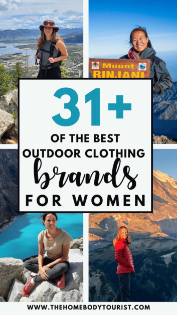 Outdoor clothing brands pin for pinterest. 