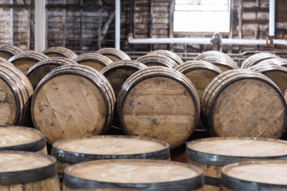 Barrels of bourbon. 