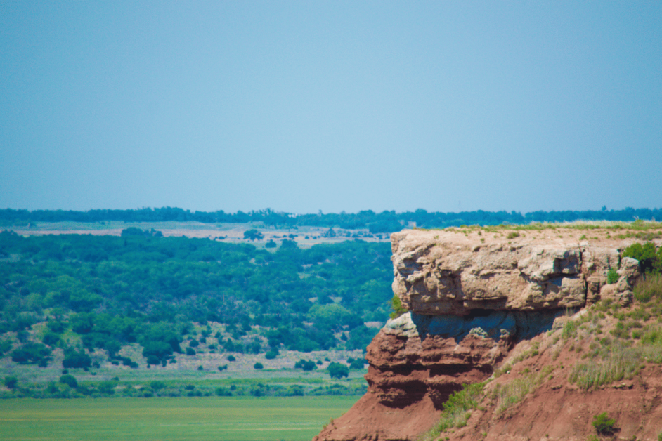 The Gloss Mountains in Oklahoma. 