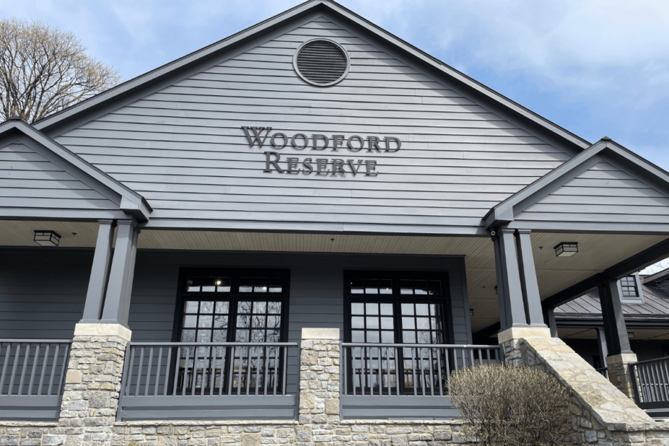 the exterior of Woodford reserve distillery. 