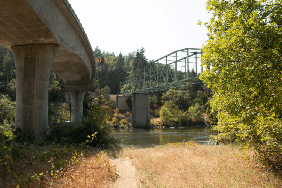 River and bridge in Grants Pass, OR.
