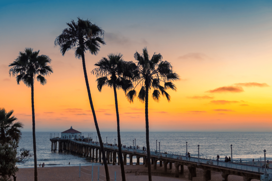 Los Angeles Beach Sunset. 