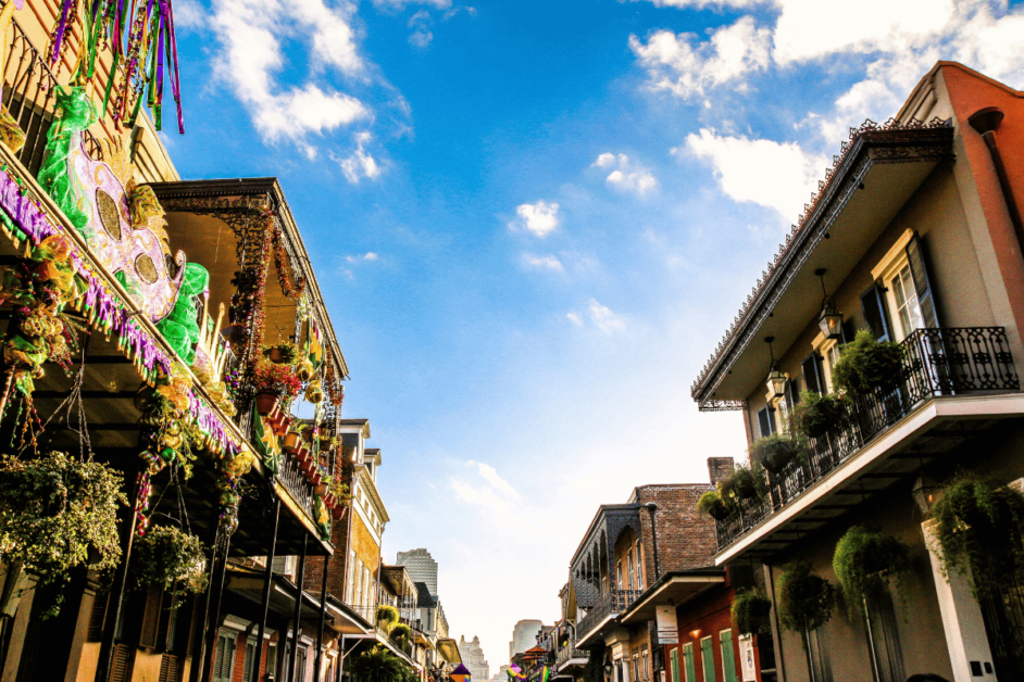 Bourbon Street in New Orleans.