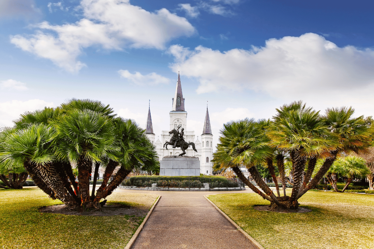 Jackson Square during New Orleans weekend trip.