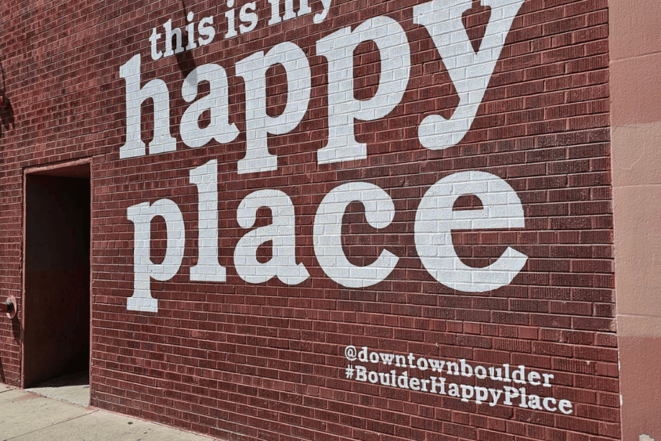 This is my happy place mural in boulder. 