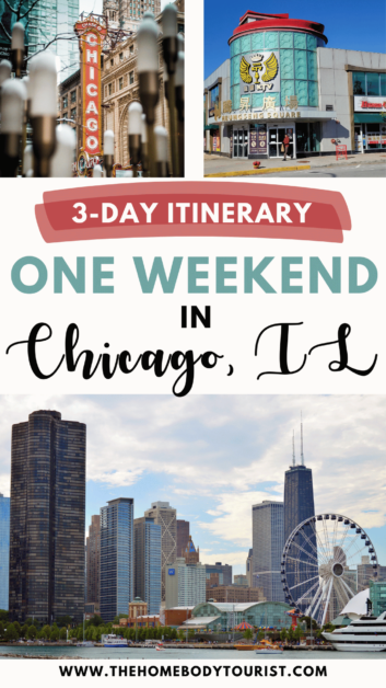 3 days in Chicago pin for pinterest. 