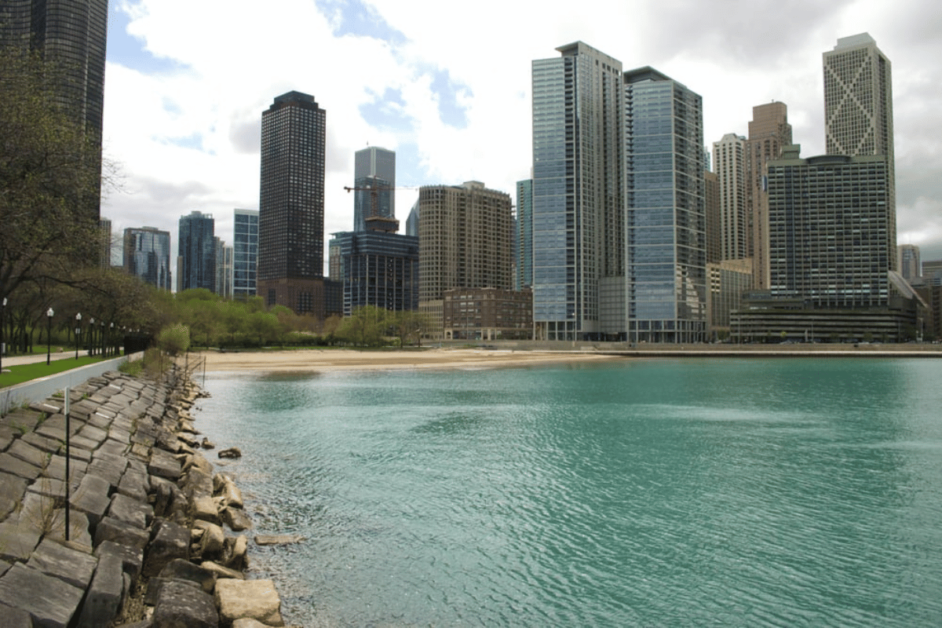 Lakefront trail in Chicago. 
