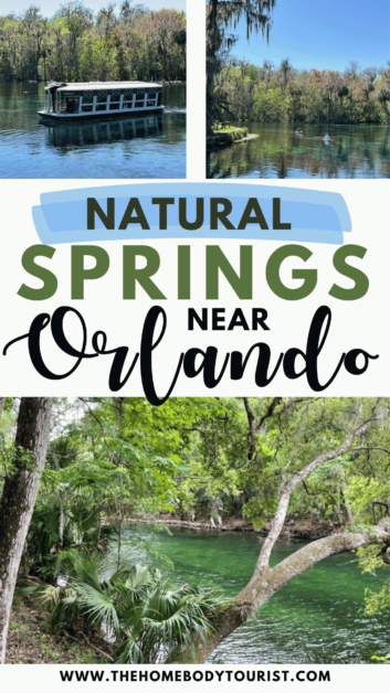 Natural Springs near Orlando pin for pinterest. 