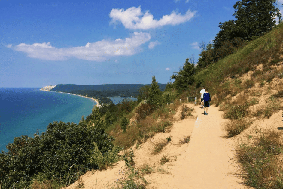 Empire Bluff trail in sleeping bear national lakeshore. 