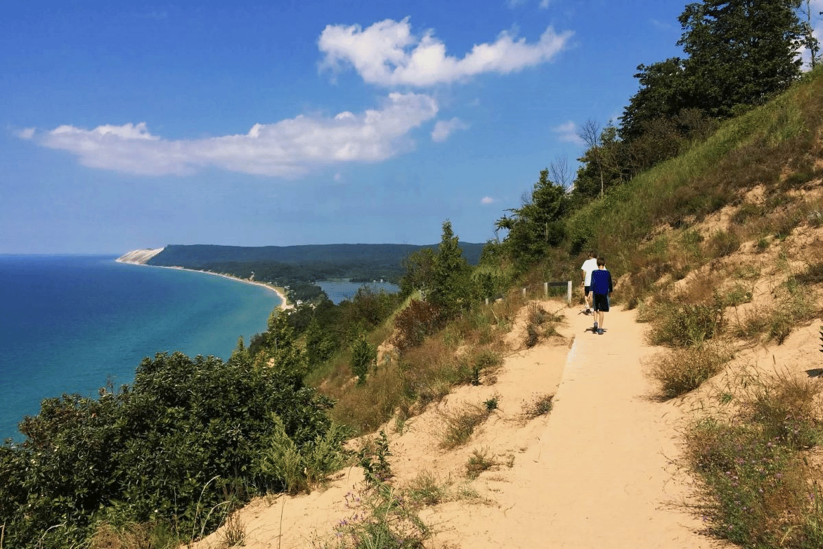 One weekend in traverse city michigan featured image of empire bluff hike.