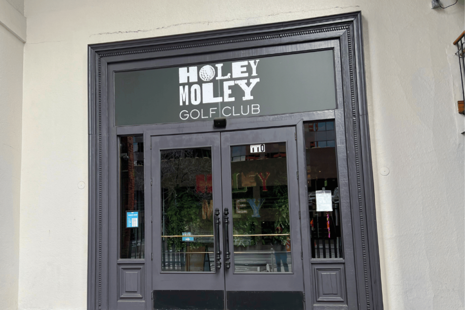 Exterior of Holey Moley Golf Club in Denver, CO.