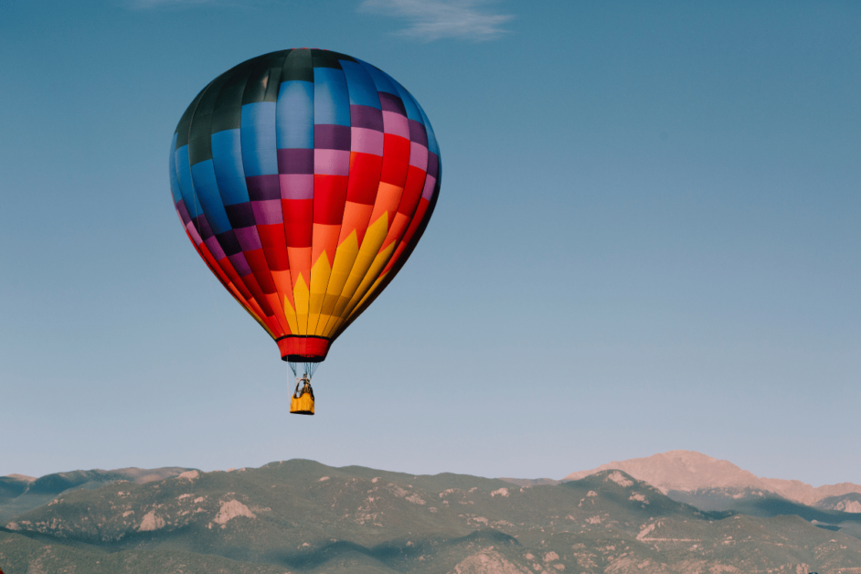 hot air balloon rides. 