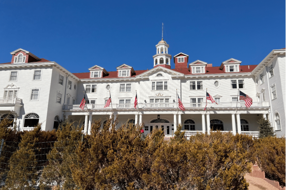 Exterior of the Stanley Hotel.
