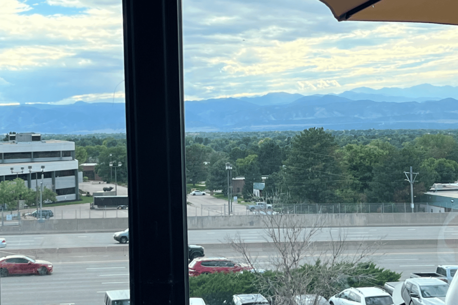 View from the Viewhouse restaurant in Denver, CO